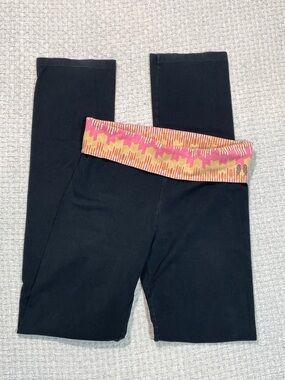 Y2K Victorias Secret Yoga Foldover Waist Straight Leggings Wings Medium Long